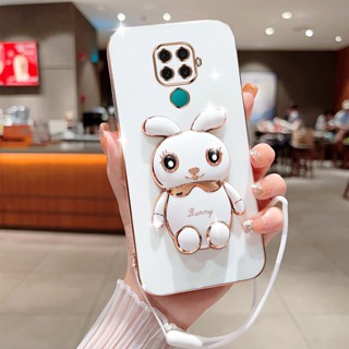 เคสโทรศัพท์มือถือ ขอบตรง ลายกระต่ายน่ารัก พร้อมที่ตั้งวาง สําหรับ Huawei NOVA 3 Huawei NOVA3i Huawei NOVA 4 Huawei NOVA 5 Huawei NOVA 5i Huawei NOVA 5ipro Huawei NOVA 5t