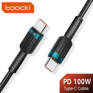 Toocki สายเคเบิล Type C เป็น Type C PD100W 60W USB C สําหรับ Xiaomi Samsung 5A สายชาร์จ Type C ชาร์จเร็ว