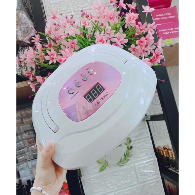 SUN X8 MAX เครื่องอบเล็บเจลได้สองมือ LED 57ดวงแห้งไวUV LED มือไม่ดำ 220 วัตต์ มีจอดิจิตอล มีเซ็นเซอร์อัตโนมัติ
