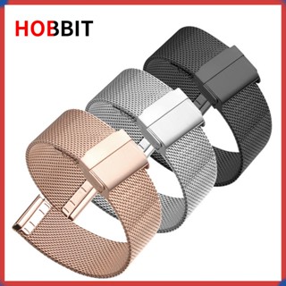 สายนาฬิกาข้อมือสเตนเลส 14 มม. 16 มม. 18 มม. 19 มม. 20 มม. 22 มม. สําหรับ Fossil Milanese Metal Wristband