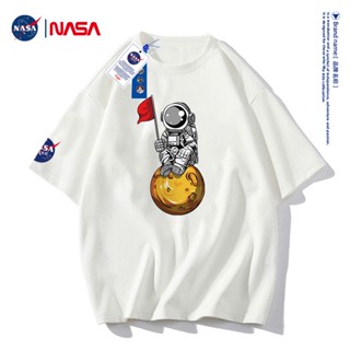 เสื้อยืดใหม่ ยืดคอกลม national tideนเสื้อยืดแขนสั้น ผ้าฝ้าย ทรงหลวม ลายนักบินอวกาศ NASA GISS แฟชั่นฤดูร้อน สําหรับผ_38