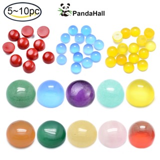 Cabochons ปะการังสังเคราะห์ ครึ่งวงกลม 6x3~3.5 มม. 5-10 ชิ้น