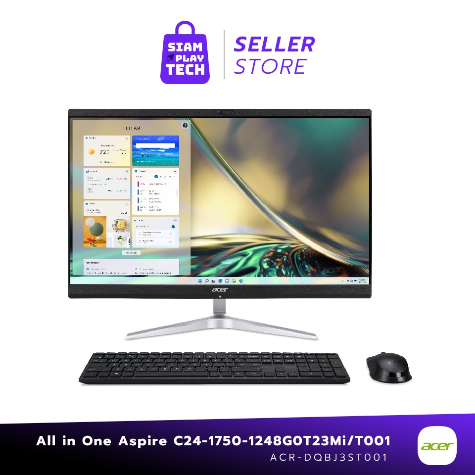 ACER ASPIRE C24-1750-1248G0T23Mi/T001 / i5-1240P/8G/512G/UMA W11 (คอมพิวเตอร์ออลอินวัน)