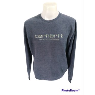 เสื้อสเวตเตอร์คอกลมแบรนด์ carhartt Size L มือ2