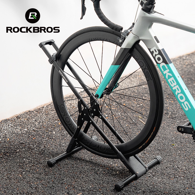 ROCKBROS ขาตั้งจอดรถจักรยาน เหล็กคาร์บอนสูง ทนทาน 20-29 นิ้ว อุปกรณ์เสริม สําหรับจักรยานพับได้