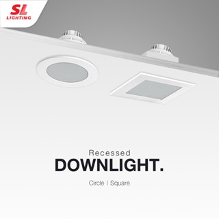 SL LIGHTING | Recessed Downlight โคมไฟดาวน์ไลท์ฝังฝ้า ขั้ว GU10 และ GU5.3 รุ่น SL-6-W-414 | SL-6-W-410