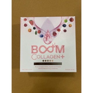 💯ของแท้จากบริษัทมีเลขตัวแทน ✅หมดอายุ 03/2024✅📍 1 กล่อง x 14 ซอง📍 Boom Collagen Plus 225