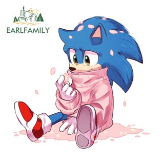 Decorationearlfamily สติกเกอร์กันแดด ลาย Sonic ขนาด 13 ซม. x 12.7 ซม. สําหรับตกแต่งรถยนต์ รถบรรทุก รถตู้ DIY