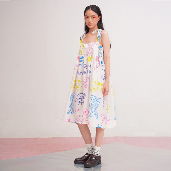 Let Go White Overall Dress - Liunic on Things