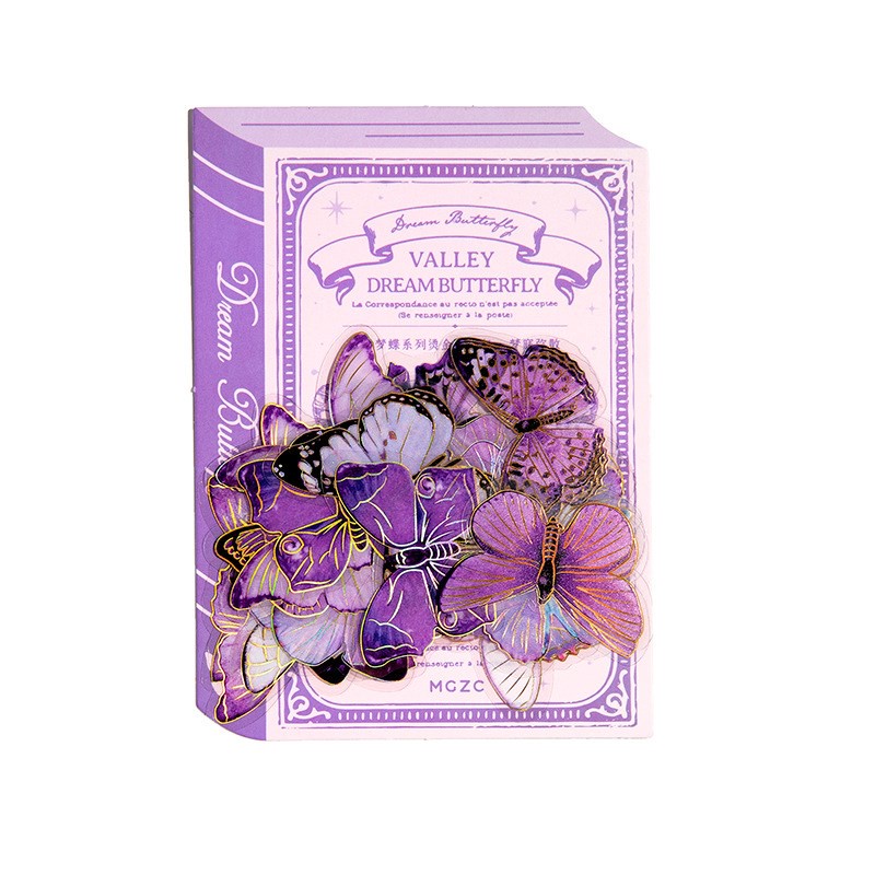 30 ชิ้น Valley Dream ผีเสื้อตกแต่งกาวสติกเกอร์ Craft Scrapbooking สติกเกอร์ชุดสําหรับไดอารี่อัลบั้มโน้ตบุ๊ค Planner - รูปที่ 3