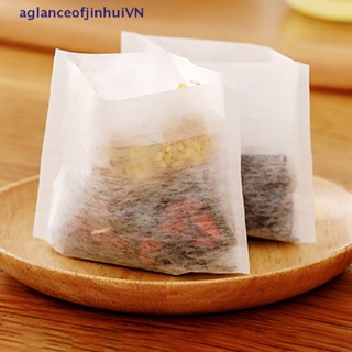 [aglanceofjinhui] 100PCS Corn Fiber Folding Tea Bag Empty Tea Bags Eco-Friendly Filter Paper Loose Leaf Tea Powder Herbal Medicine Disposable Tea infuser Strainer [ZKM]