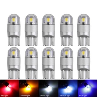 หลอดไฟ T10 W5W 194 LED 12V สีฟ้า ขาว แดง สําหรับอ่านป้ายทะเบียนรถยนต์