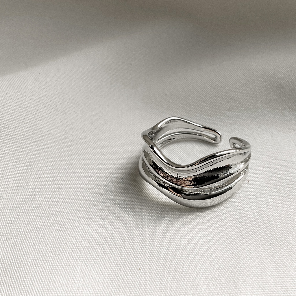 U&S Wavy and Curve Metal Ring (USRG003)