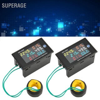 BSuperage เครื่องวัดแรงดันไฟฟ้า Ac เฟสเดียว หน้าจอ Lcd ดิจิทัล ความถี่แอมป์วัตต์