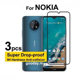 ฟิล์มกระจกนิรภัยกันรอยหน้าจอ 9D สําหรับ Nokia G50 Nokia G50 G21 G20 G11 G60 G10 G300 X100 X20 X10 XR20 Nokia 1.4 5.4 2.4 C200 C100 C30 C21 C20 C11 Plus C10 C2 3 ชิ้น