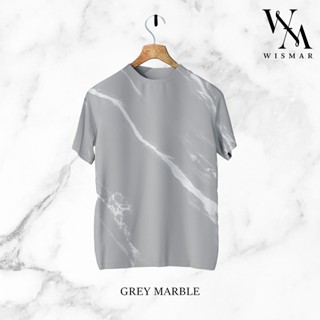 เสื้อยืดลายหินอ่อน(สีเกรย์): Grey Marble T-shirt (Short-Sleeve)