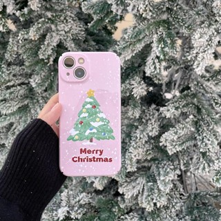 เคสโทรศัพท์มือถือแบบแข็ง ลายต้นคริสต์มาส สําหรับ iPhone 11 11ProMax 12 12Pro 12ProMax 13 13Pro 13ProMax 14 14Pro 14Plus 14ProMax