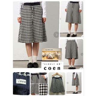 🤖c o e n กระโปรงทรงเอลายHoundstooth 🤖size F