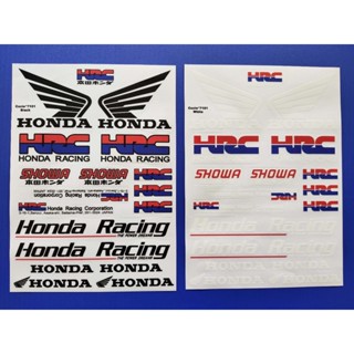 สติกเกอร์รูปลอก ลาย Honda Racing HRC กันน้ํา สําหรับติดตกแต่งรถจักรยานยนต์ และรถยนต์ 7101