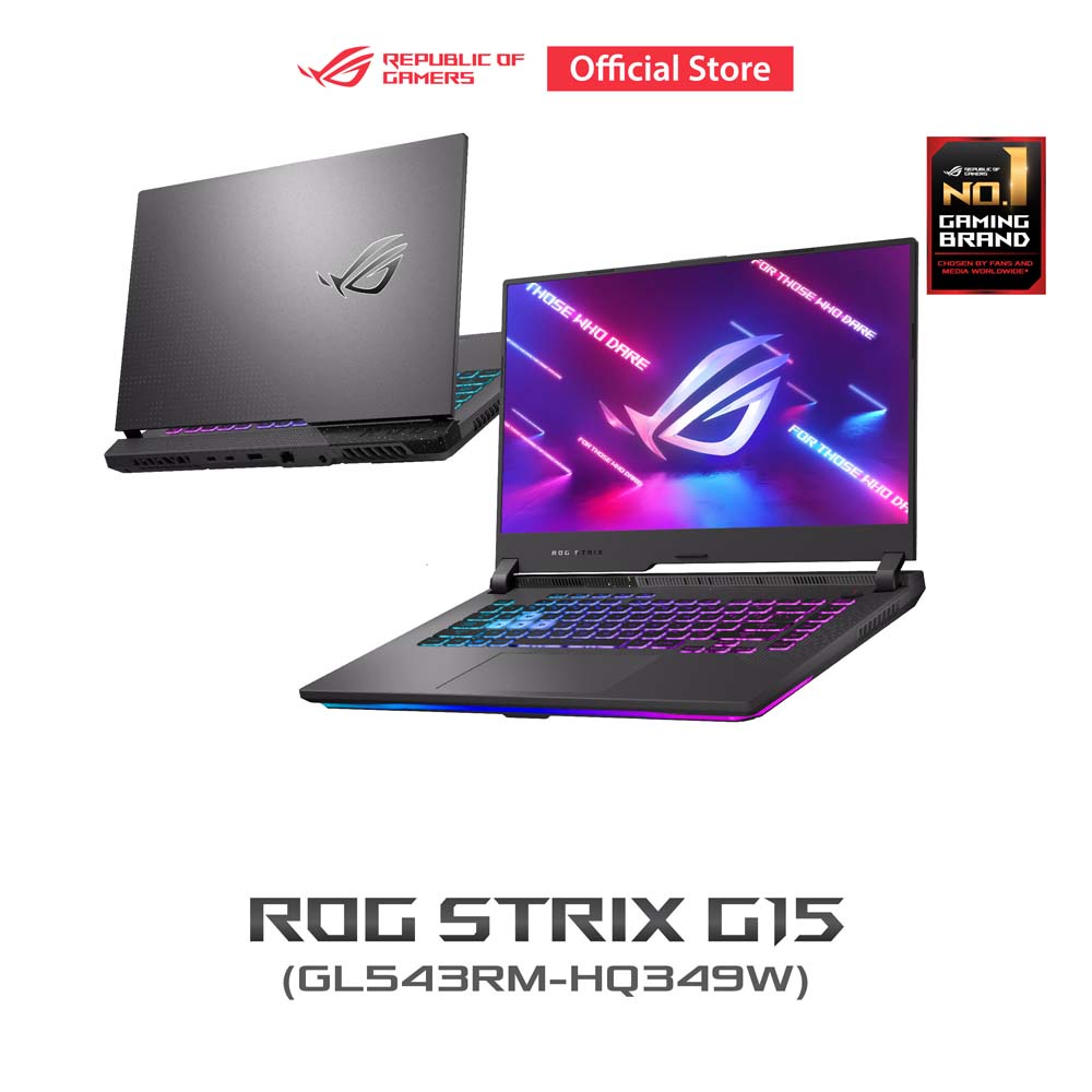ASUS ROG Strix G15 Gaming Laptop, 15.6” 165Hz IPS Type WQHD Display, GeForce RTX 3060, AMD Ryzen 9 6900HX, 32GB DDR5, 1TB PCIe SSD, RGB Keyboard, GL543RM-HQ349W