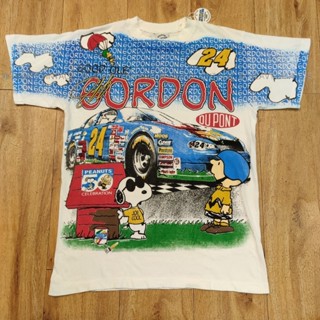 SNOOPY PEANUTS BOOTLEG OVERPRINT เสื้อลายการ์ตูน เสื้อลายน่ารัก