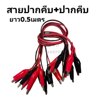 สายปากคีบ+ปากคีบ ยาว0.5เมตร