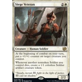 Siege Veteran การ์ด Magic The Gathering ของแท้ จากชุด The Brothers War