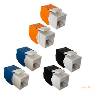 Exhila CAT6A 6 5e RJ45 แจ็คเชื่อมต่ออีเธอร์เน็ต ปลั๊กตัวเมีย RJ45 สําหรับคอมพิวเตอร์