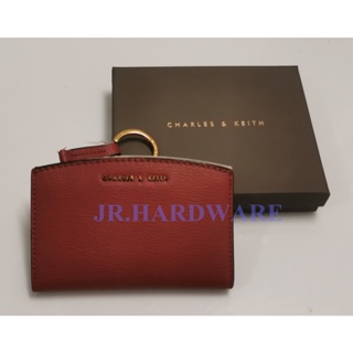 (มือสอง) Charles&amp;Keith ของแท้ 100% กระเป๋าใส่บัตร ขนาด XSS Card holder สีClay