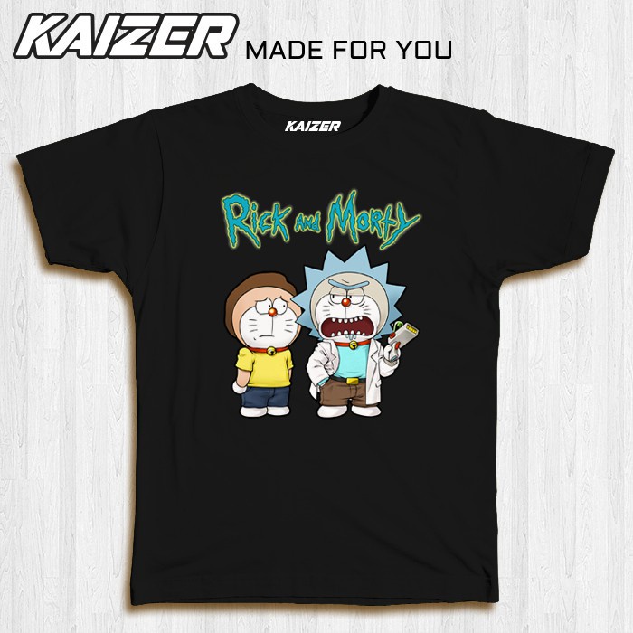 New Kaizer RH-1544 เสื้อยืดลายการ์ตูนโดราเอมอน Rick And Morty sale เสื้อยืดชาย_22