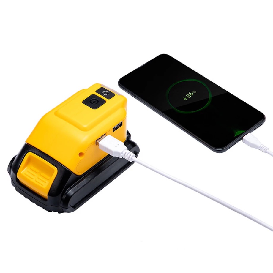 ZWINCKY อัพเกรดเปลี่ยน DCB090 แหล่งพลังงานสําหรับ Dewalt 20 V Max 18 V แบตเตอรี่อะแดปเตอร์ Dual USB DC 12 V LED ทํางานพร้อม Type-C