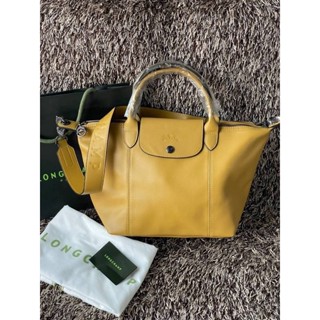 Longchamp LE PLIAGE CUIR TOP HANDLE BAG S - honey