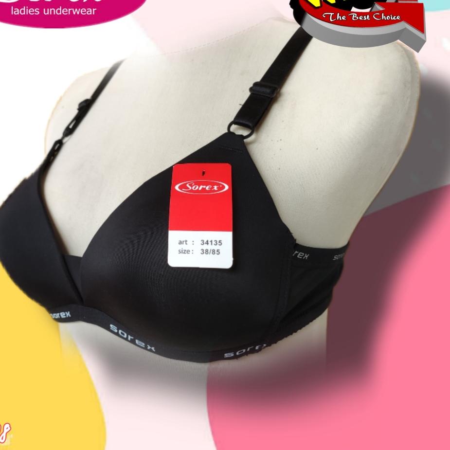 ยอดนิยมที่สุด K308 - SOREX WIRELESS BRA THICK FOAM CUP A/B 34 - 38 THREE HOOKS