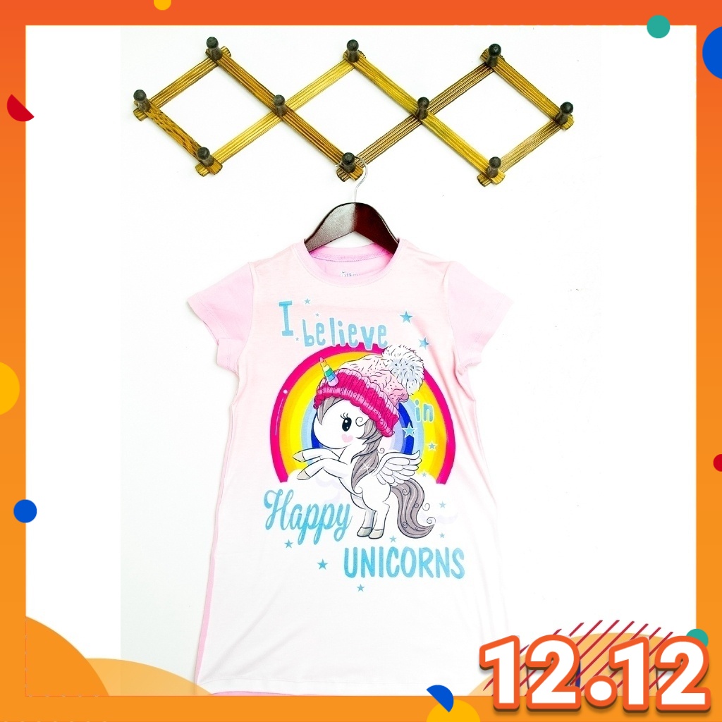 ไซ 153962 GIRL DRESS PYJAMAS DISNEY CARLTOON UNICORN A
