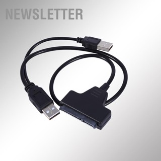 BNewsletter อะแดปเตอร์สายเคเบิล Sata 7 + 15 22 Pin เป็น Usb 2.0 สําหรับฮาร์ดดิสก์ไดรฟ์ 2.55 Hdd พร้อมพาวเวอร์