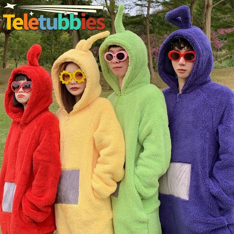 Teletubbies ชุดนอน ชุดกันหนาว ชุดนอนน่ารักๆ ชุดเทเลทับบี้ ชุดมาสคอต ชุดนอนขน