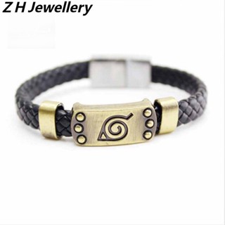 [Z H Jewelry] สร้อยข้อมือหนัง สเตนเลส รูปหัวหมาป่า โจรสลัด นารูโตะ ร็อค ฮิปฮอป เรโทร เครื่องประดับแฟชั่น สําหรับผู้ชาย