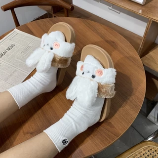 รองเท้างานขนเฟอร์น่ารักๆนุ่มใส่สบายรองเท้ารุ่น1768-3