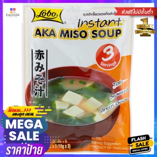 โลโบซุปเต้าเจี้ยวแดงกึ่งสำเร็จรูป 30กรัม Lobo Instant Red Bean Paste Soup 30g.