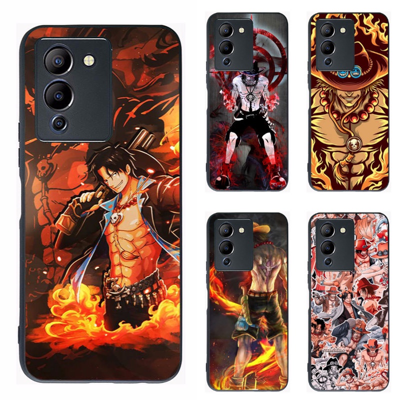 One Piece Ace 2 สําหรับ Infinix Note 12 G96 หมายเหตุ 30 4G 5G ร้อน 30i เคสโทรศัพท์ฝาครอบป้องกันสีดํา