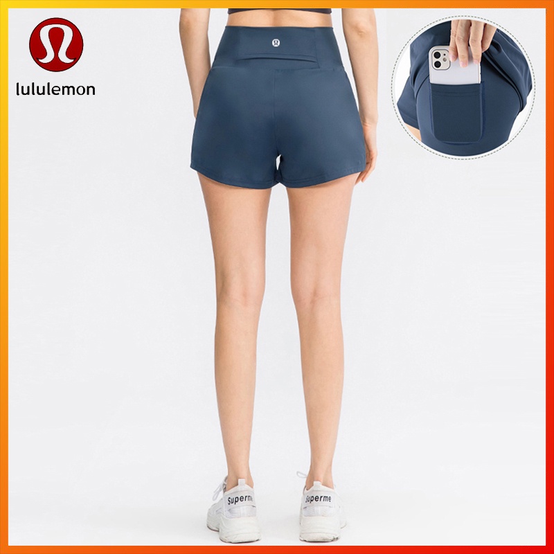 Lululemon ใหม่ กางเกงขาสั้น สองชิ้น เหมาะกับการเล่นโยคะ ฟิตเนส 02414