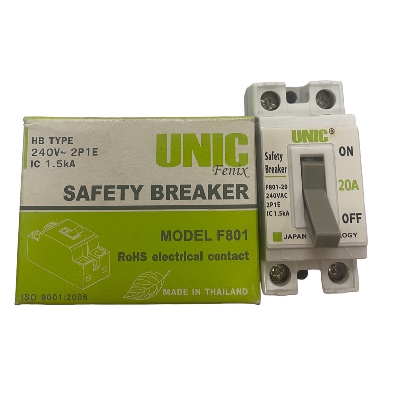 safety breaker 20A UNICเบรคเกอร์ ราคาถูก