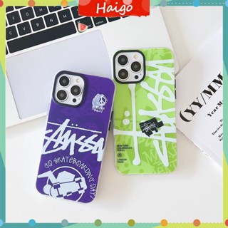 เคสโทรศัพท์มือถือ พลาสติกแข็ง ลาย STUSSY แฟชั่น สําหรับ iPhone14 13 12 Mini 11 PRO MAX 6 6s 7 8plus SE2 X XS XR XSMAX #Hg5658