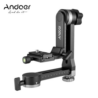 Andoer Heavy Duty 360° Panoramic ขาตั้งกล้องอลูมิเนียม รับน้ําหนักได้ 15 กก. 33 ปอนด์ พร้อมสกรู 1/4 นิ้ว และ 3/8 นิ้ว สําหรับกล้อง DSLR