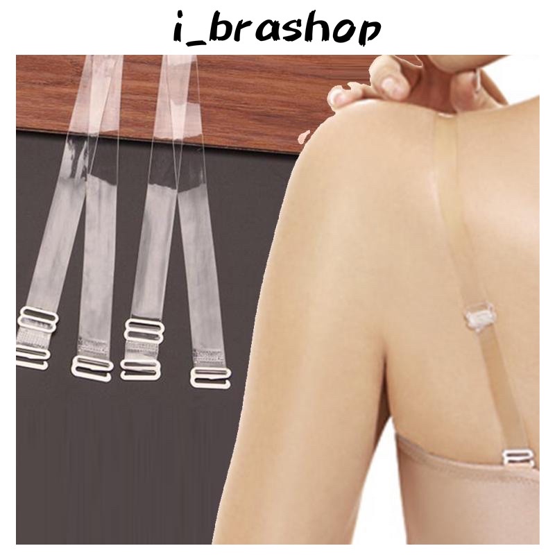i_brashop สายชุดชั้นในสีใส สายเสื้อในใส สายเสื้อชั้นในใส เนื้อพลาสติกซิลิโคนแบบปรับได้ BAG06