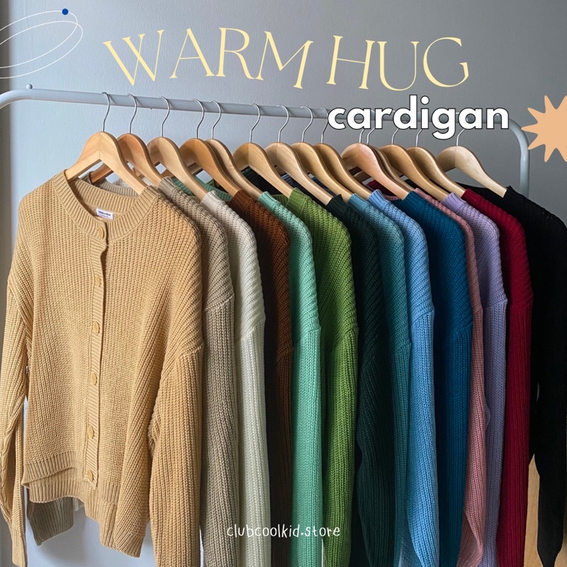 คาร์ดิแกนคอกลม รุ่น ;(Warmhug Cardigan)