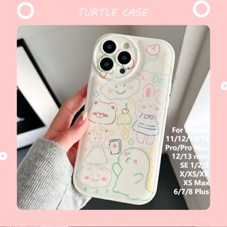 [พร้อมส่ง] เคสป้องกันโทรศัพท์มือถือ ลายการ์ตูน TikTok สําหรับ Apple iPhone 14 13 12 11 PROMAX XS XR XSMAX SE2020 6 7 8PLUS MINI