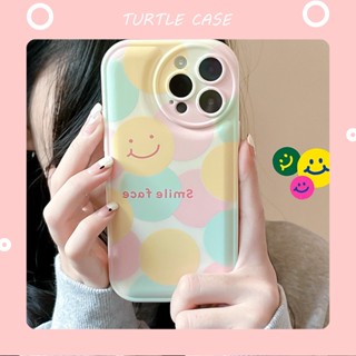 [พร้อมส่ง] เคสป้องกันโทรศัพท์มือถือ ลายหน้ายิ้ม สําหรับ Apple iPhone 14 13 12 11 PROMAX XS XR XSMAX SE2020 6 7 8PLUS MINI