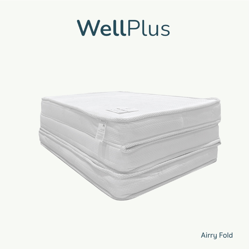 WellPlus ที่นอนปิคนิค พับได้ รุ่น Airry Fold หนา4นิ้ว ให้สัมผัสแน่น เด้ง รองรับสรีระอย่างดี
