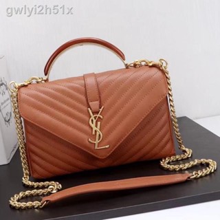 ☊☈♝℗[More Quality + With Box] 100% Original Genuine Saint Laurent Shoulder Bag YSL Women s Leather Bag Messenger Bag